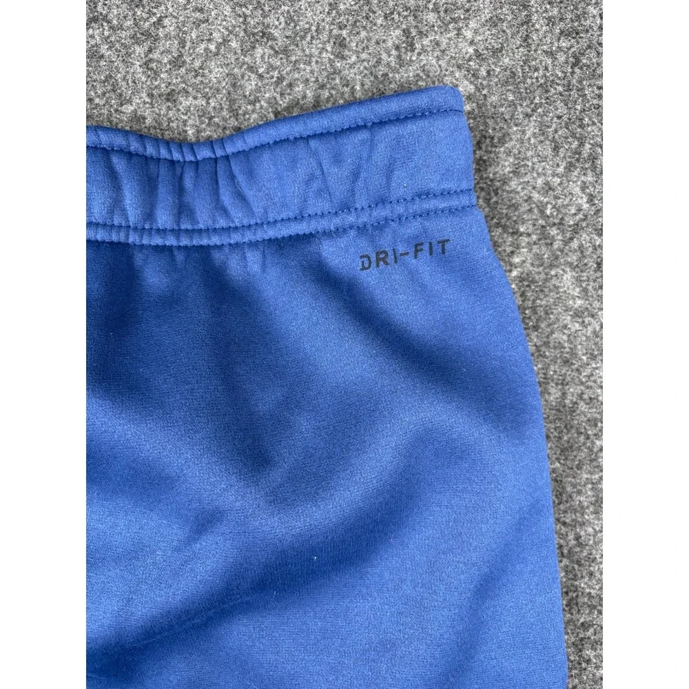Nike Dri-FIT Boys Blue Fleece Training Pants Joggers Medium M Reflective Swoosh